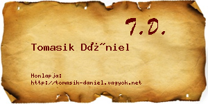 Tomasik Dániel névjegykártya